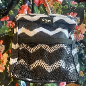 Thirty-One Chevron Cosmetic Bag in Black and White